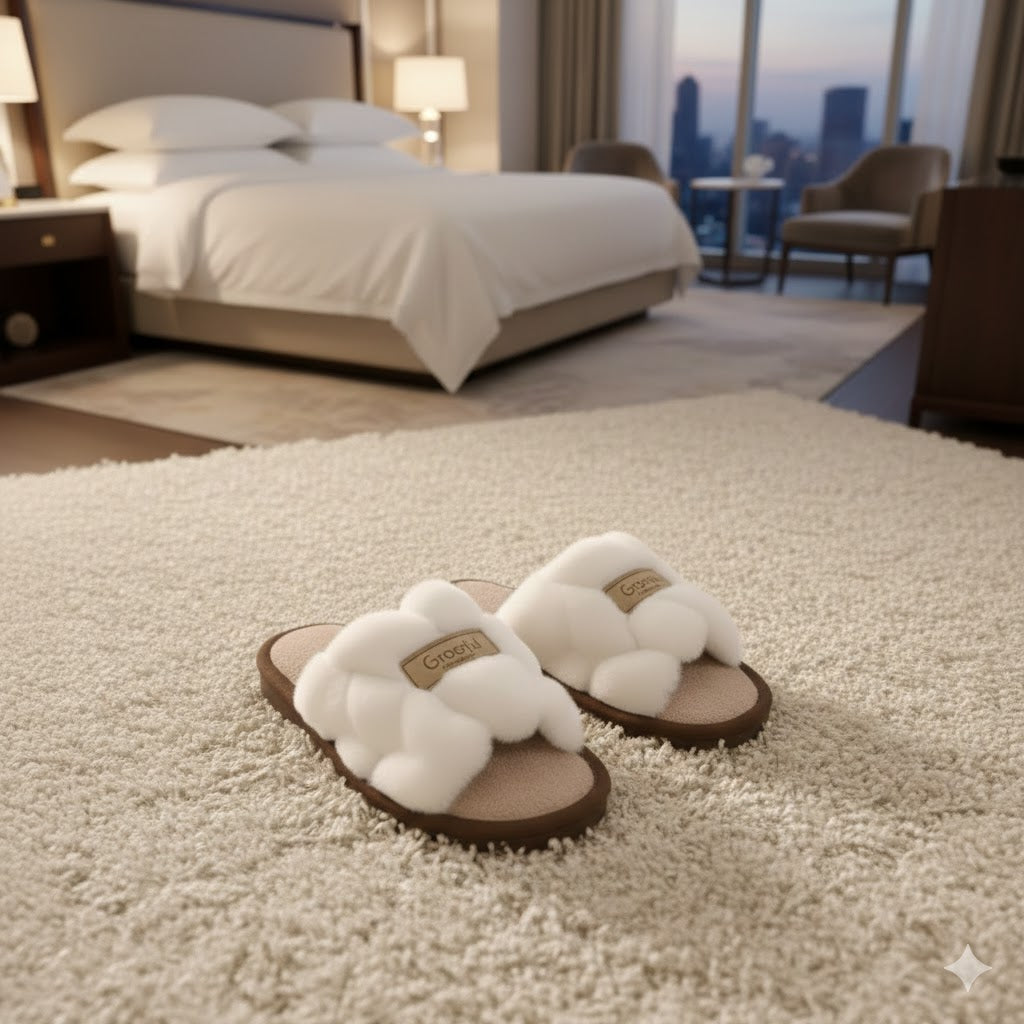 Pantoufles pelucheuses